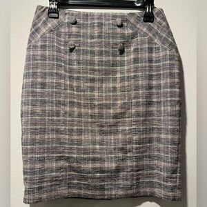 White House Black Market Plaid Women's Pencil Mini Skirt